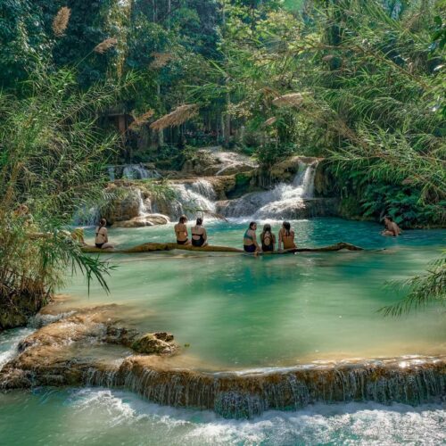 kuang si waterfalls